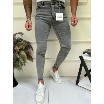 Blugi barbati conici gri 12304 G2-5