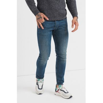 Blugi skinny cu aspect decolorat Glenn