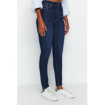 Blugi skinny cu model uni