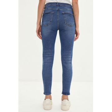 Blugi skinny cu talie inalta