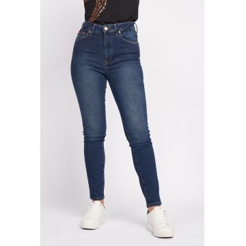 Blugi skinny cu talie inalta