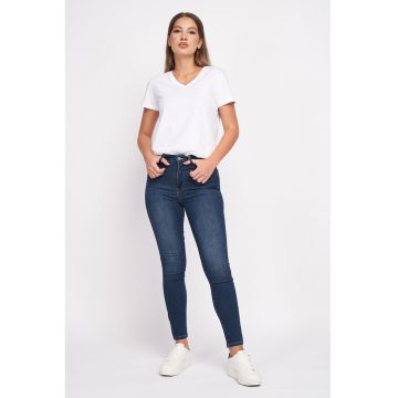 Blugi skinny cu talie medie