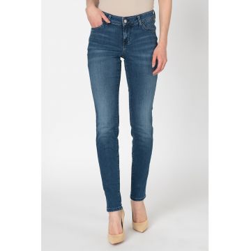 Blugi slim fit cu aspect decolorat Jasmin