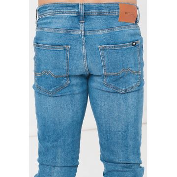 Blugi slim fit cu aspect decolorat Orlando