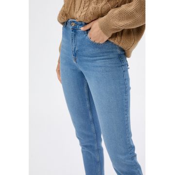 Blugi slim fit cu talie joasa Eve