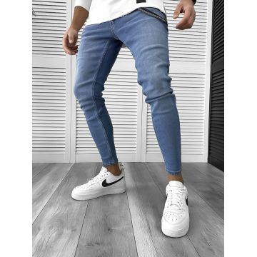 Blugi barbati conici albastri 12398 G3-2