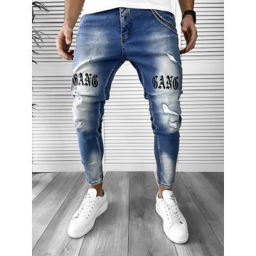 Blugi barbati conici albastri 339 G2-4