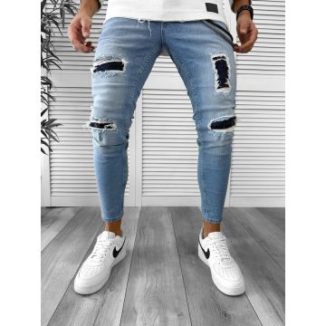 Blugi barbati conici albastri 5272 H9-5