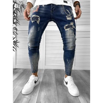 Blugi barbati conici albastri 5772 B7-4.3