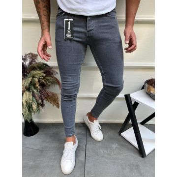 Blugi barbati conici gri 12422