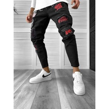 Blugi barbati conici negri 00604 O3-1.1