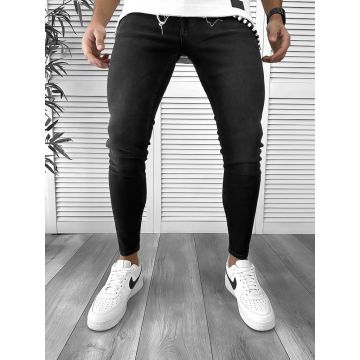 Blugi barbati conici negri 504 H2-6
