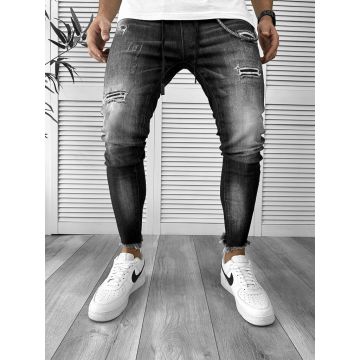 Blugi barbati conici negri 5809