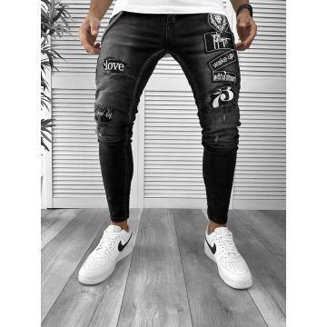 Blugi barbati conici negri CS063 P20-1.3