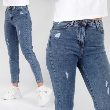 Blugi Boyfriend Dama London Albastri #A321 Blugi Boyfriend Dama London Albastri #A321