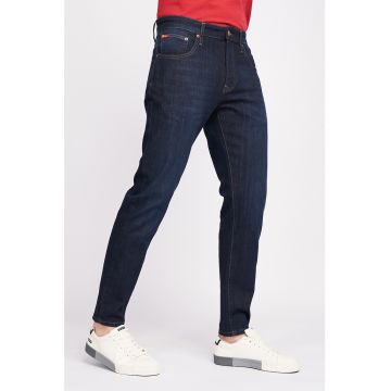 Blugi cu croiala dreapta si model uni