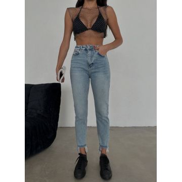 Blugi mom fit elastici