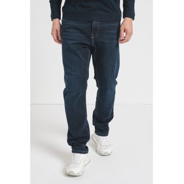 Blugi regular fit cu model uni