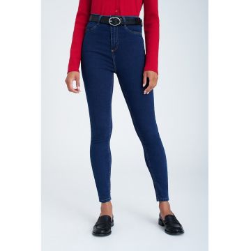 Blugi skinny cu talie inalta