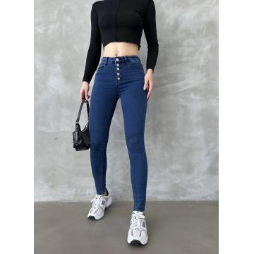 Blugi skinny simpli cu nasturi