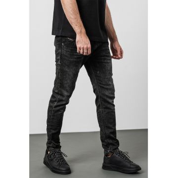 Blugi slim fit cu talie elastica