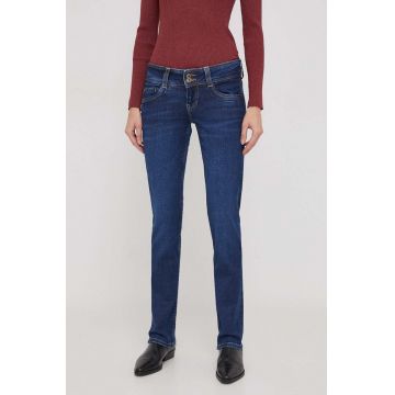 Pepe Jeans jeansi femei, culoarea albastru marin