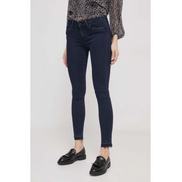 Pepe Jeans jeansi femei, culoarea albastru marin