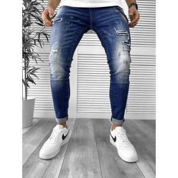 Blugi barbati conici albastri 5792 F3-4