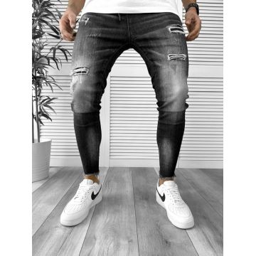 Blugi barbati conici negri 5806 H2-4
