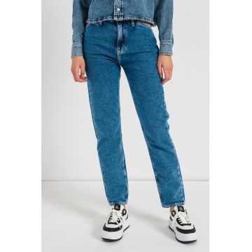 Blugi crop mom fit cu decupaje Authentic