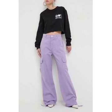 Moschino Jeans jeansi femei, culoarea violet