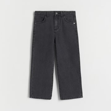 Reserved - Pantaloni straight clasici din denim - Negru