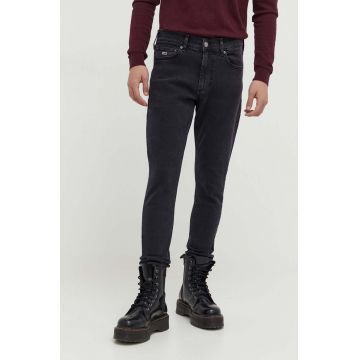 Tommy Jeans jeansi Scanton barbati, culoarea negru