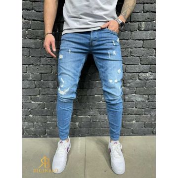 Blugi de bărbați, Slim-Fit, elastici si conici - BG934