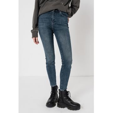 Blugi skinny cu talie inalta