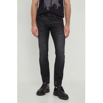 Boss Orange jeansi barbati, culoarea negru