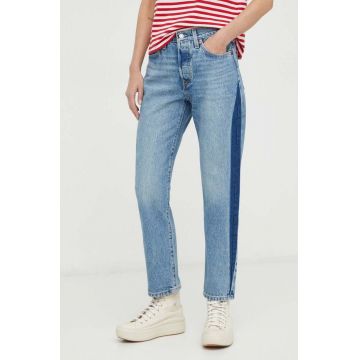 Levi's jeansi 501 CROP femei high waist