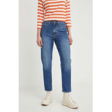 Levi's jeansi 80S MOM JEAN femei, culoarea albastru marin