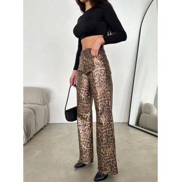 Pantaloni dama animal print