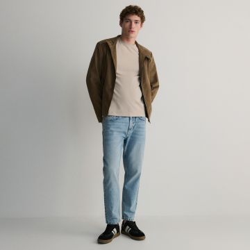 Reserved - Blugi carrot cropped - Albastru