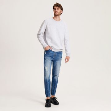 Reserved - Blugi carrot slim - Albastru