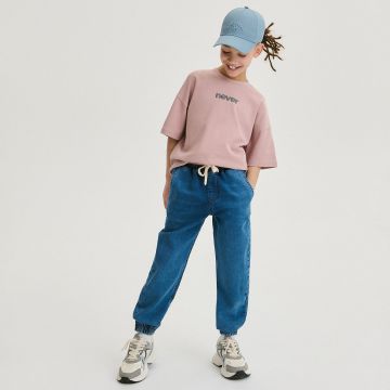 Reserved - Blugi jogger elastici - Albastru
