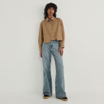 Reserved - Blugi wide leg - Albastru