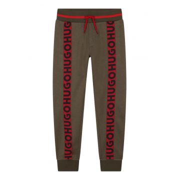 Pantaloni sport cu benzi logo