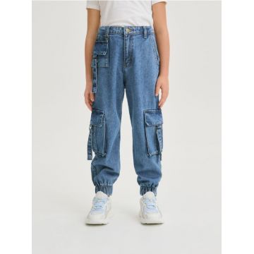 Reserved - Pantaloni jogger classic denim - albastru