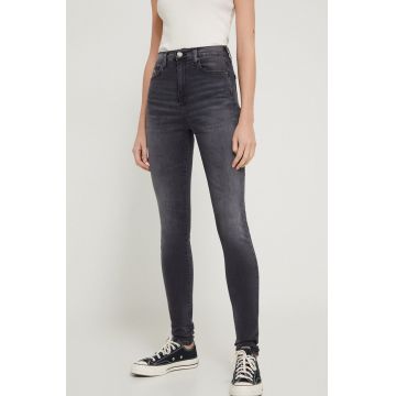 Tommy Jeans jeansi Sylvia femei, culoarea gri