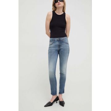 Diesel jeansi femei, culoarea albastru marin