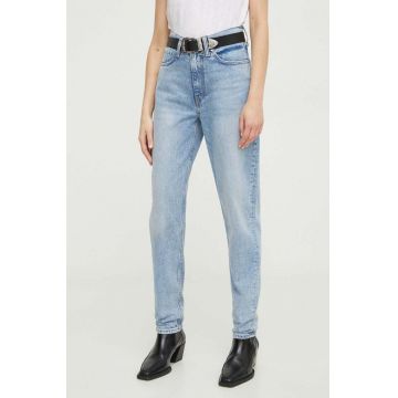 Levi's jeansi 80S MOM JEAN femei, culoarea albastru marin