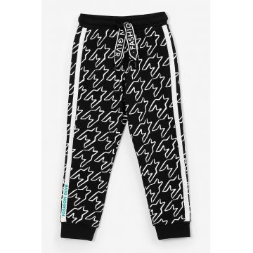 Pantaloni de trening cu model houndstooth