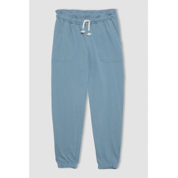 Pantaloni de trening din bumbac cu snur